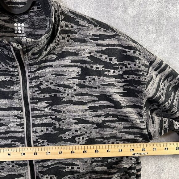 Title Nine Daily Decathlon Full Zip Jacket Women's Large Grey Camo Running Gym - Picture 11 of 16